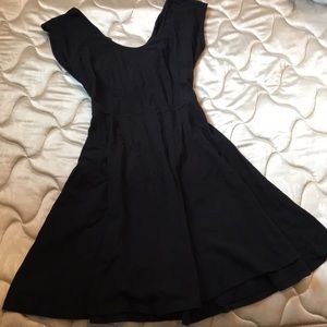 Black skater skirt dress